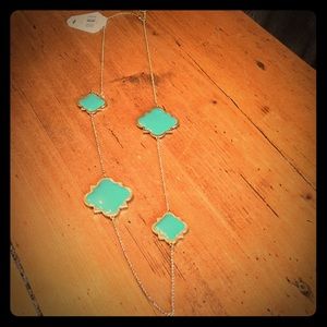 Necklace gold and turquoise